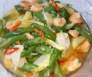 Resep mudah Tumis udang buncis &amp;amp; putren Enak Sederhana