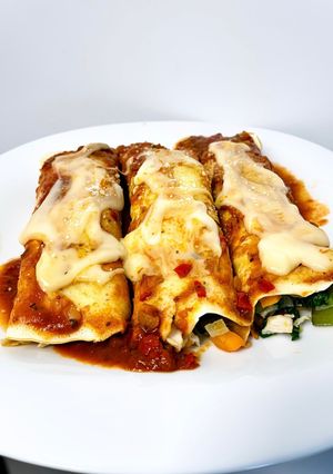 Una foto de Canelones de pollo y verdura