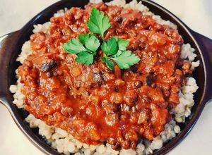 Foto di Ragù di pioppini e lenticchie beluga