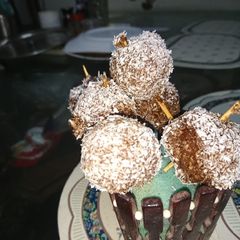 A picture of Lollipop biscuit for kids with coconut.