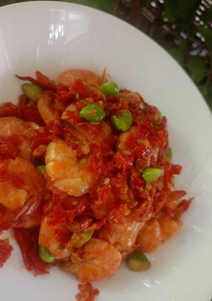 Foto resep Udang Pete Pedas