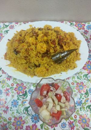 A picture of Prawns polaw.
