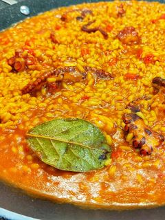 Una foto de Arroz meloso con pulpo fácil y rápido en MyCook Touch con fumet de Mercadona