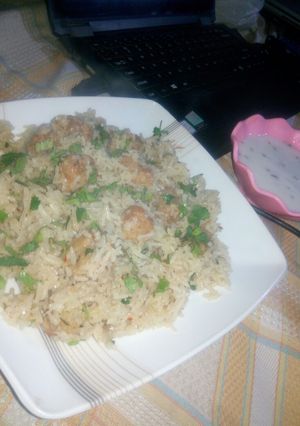 A picture of Moti pulao.