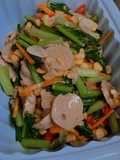 Tumis cesim + jagung + wortel dan bakso