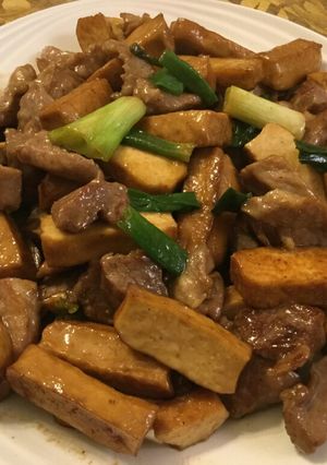 豆乾炒肉片 的食譜成品照片