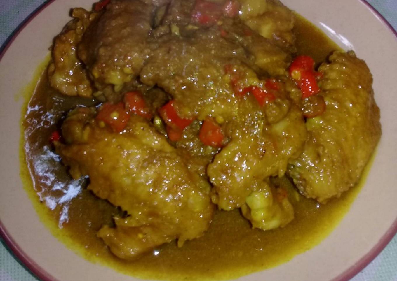 Rica rica sayap ayam pedas