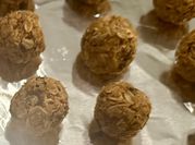 A picture of protein balls with flax seed