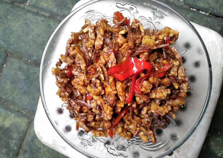 Sambal goreng tempe ikan asin