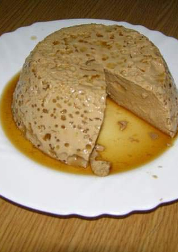 Una foto de Flan de café ligero y sin azúcar