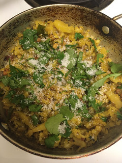 A picture of Kaanda Poha (spiced flattened rice)#mycookbook.