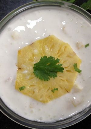A picture of Pineapple raita.