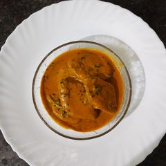 A picture of Red Poha Cutlet Curry.