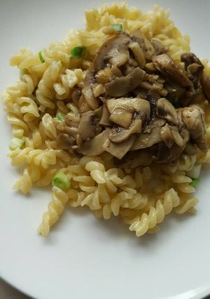 Foto resep Fusilli Carbonarra mushroom topping
