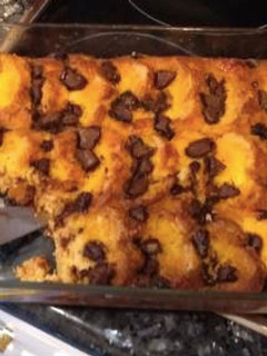 Una foto de Pudding de pan y mantequilla