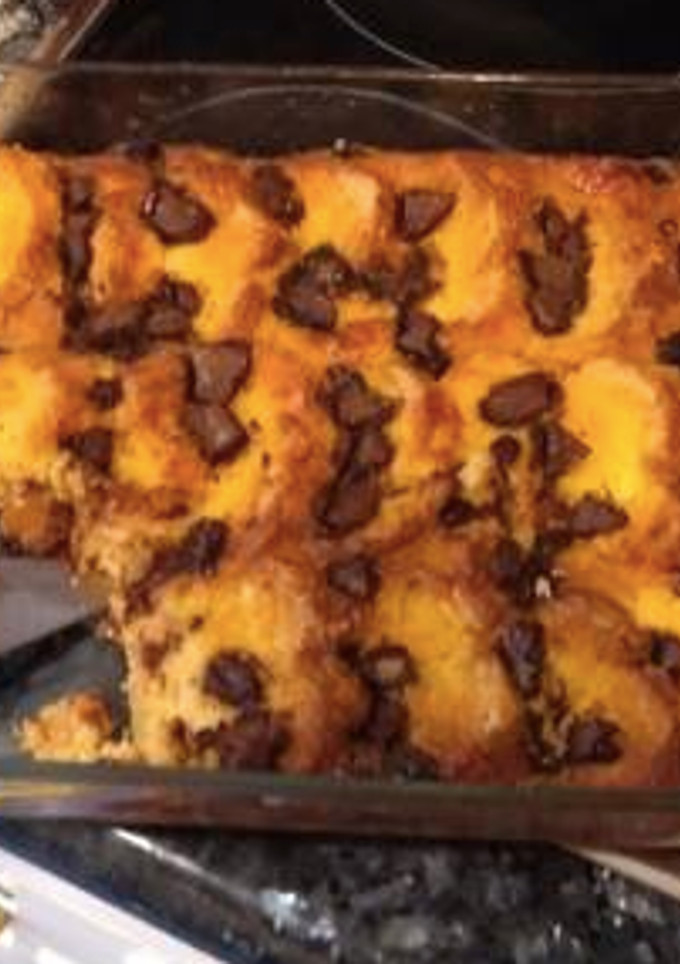 Una foto de Pudding de pan y mantequilla