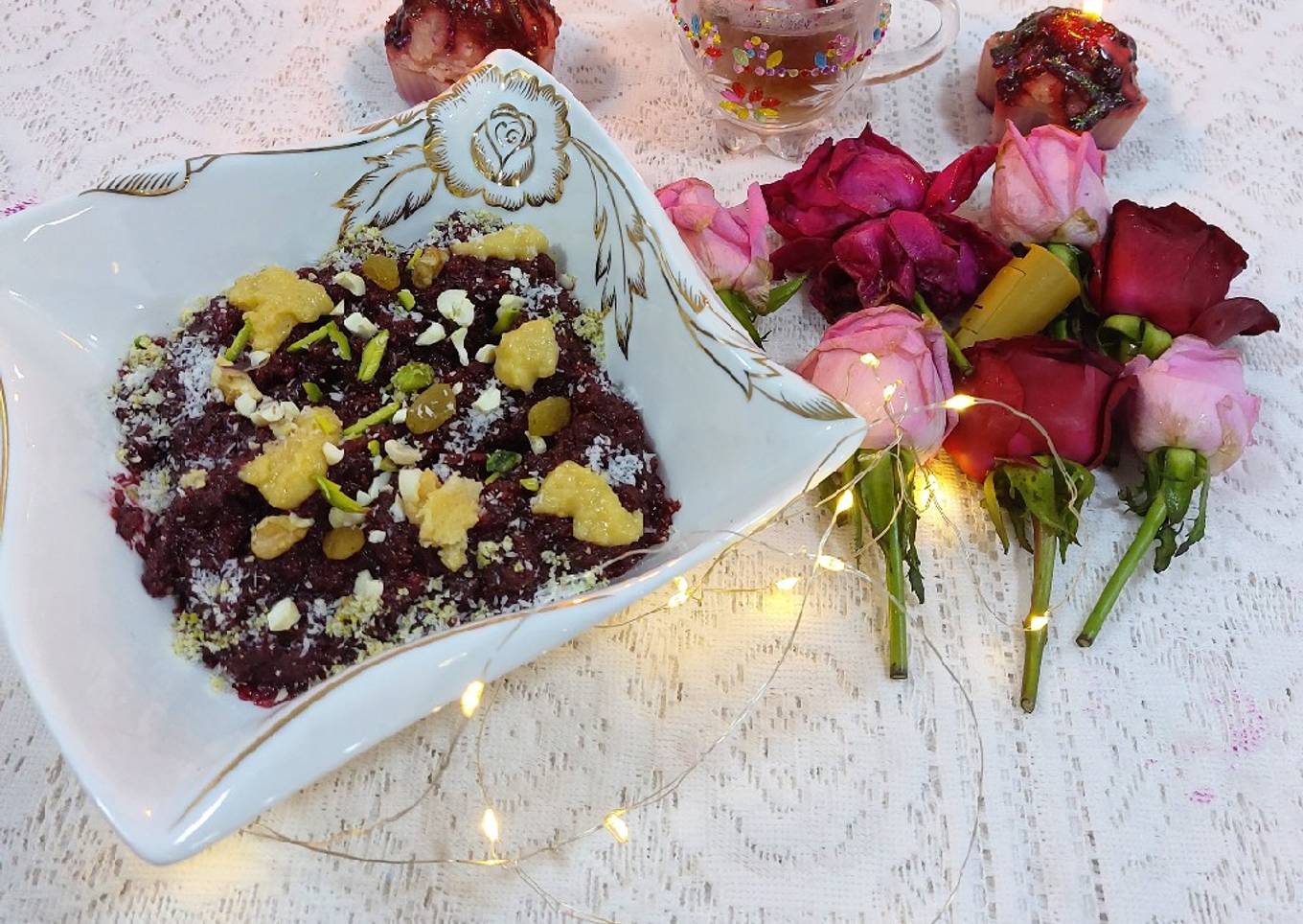 Beetroot and jaggery halwa
