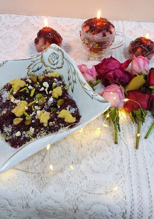 A picture of Beetroot and jaggery halwa.