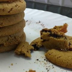 A picture of Stuffed chocolate coffee cookies.