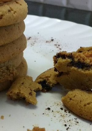 A picture of Stuffed chocolate coffee cookies.