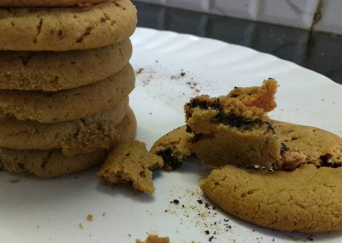 Stuffed chocolate coffee cookies