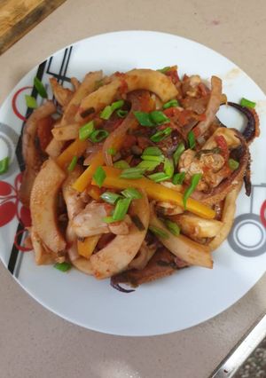 Una foto de Pulpo al vino blanco