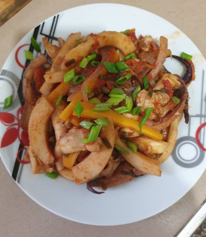 Una foto de Pulpo al vino blanco