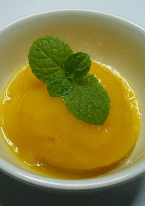 รูปของ เชอร์เบท์มะม่วง - Mango sorbet