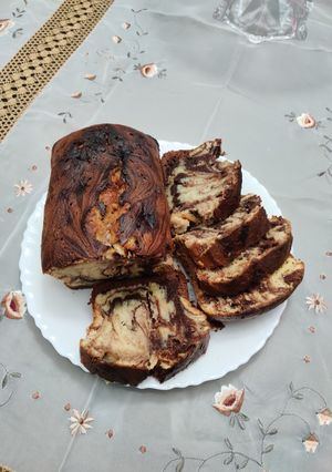 صورة لوصفة الكيكة الرخامية
