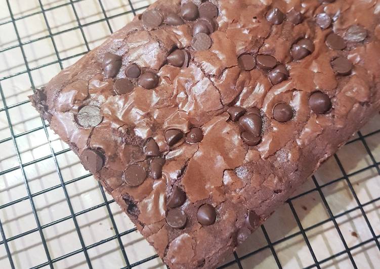 Bagaimana Menyiapkan 65. Brownies Panggang (tipe fudgy), Menggugah Selera