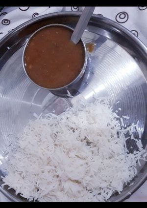 A picture of Rajma chawal.