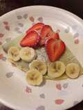 Basic Crepe with strawberry banana Nutella spread