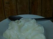 Una foto de flan con leche en polvo