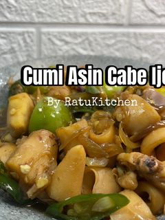 Foto resep Tumis cumi asin cabe ijo