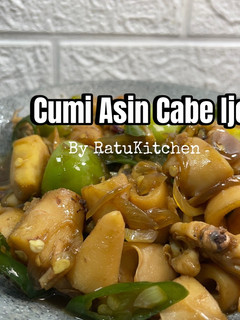 Foto resep Tumis cumi asin cabe ijo