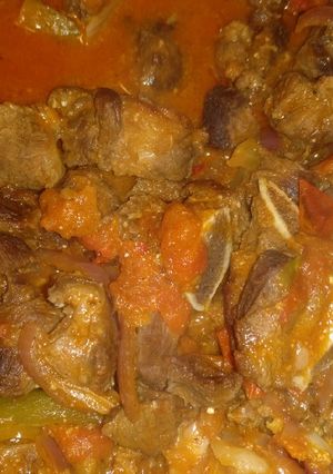 A picture of Caribbean Curried Goat.
