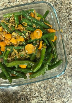 A picture of Stir Fried French Beans with Anchovies.