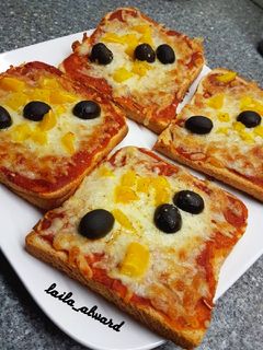 صورة لوصفة بيتزا توست 🍞🍕