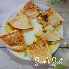 A picture of Mutton Mince Quesadillas.