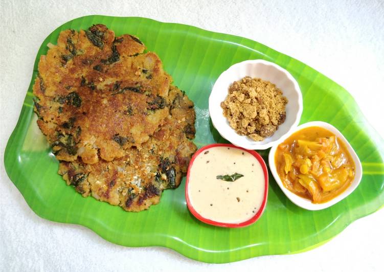 Spicy Spinach Adai