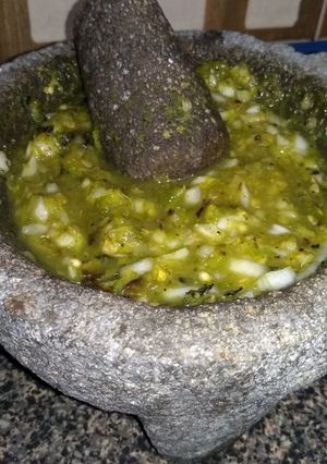 Una foto de Salsa tatemada al limón