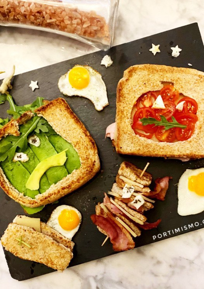 Una foto de Halloween sándwich terrorífico