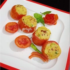 A picture of Healthy Savory Tomato Cups.