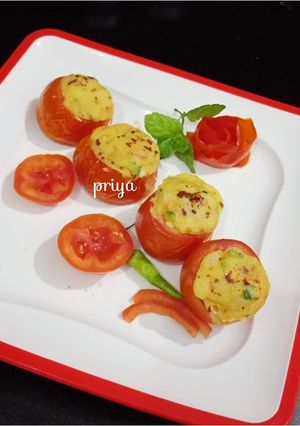 A picture of Healthy Savory Tomato Cups.