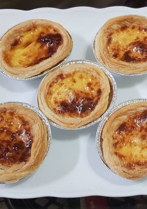 A picture of Portuguese Egg Tarts (Air Fryer Version).