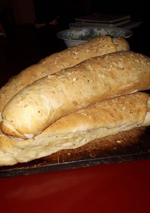 Una foto de Pan tipo Subway de avena y miel (panificadora atma)