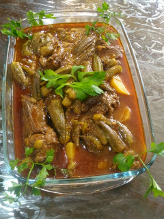 عکسی از دستور خورشت بامیه