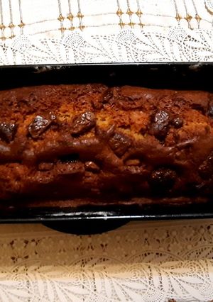 Csokidarabos banánkenyér recept fotója