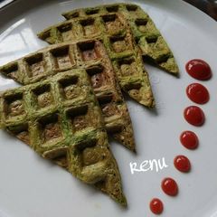 A picture of Moong Dal Waffles.