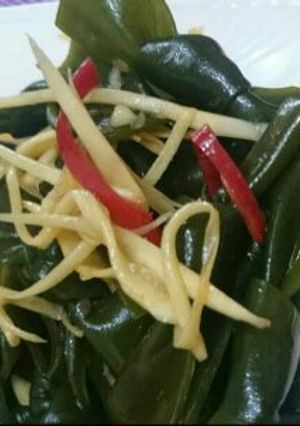 涼拌海帶結 的食譜成品照片